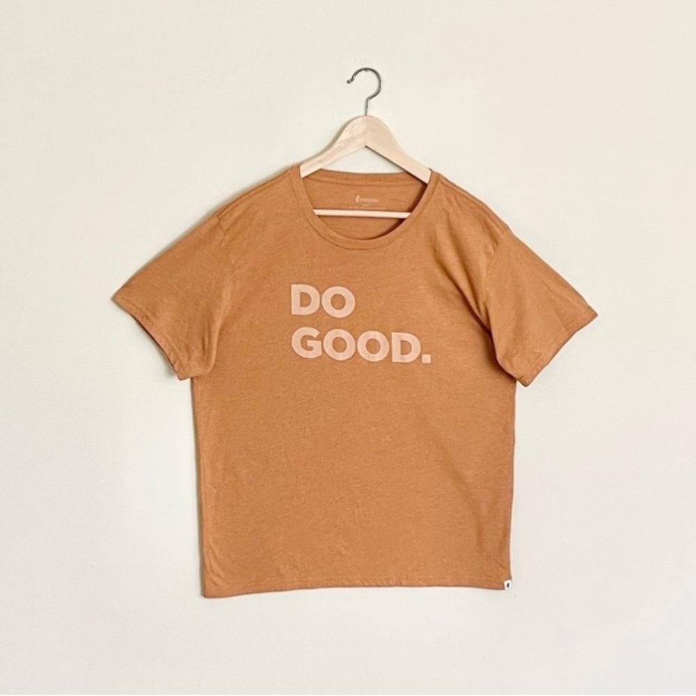 Cotopaxi Do Good Graphic Saddle Orange Organic Cotton Blend T Shirt Men’s Large
